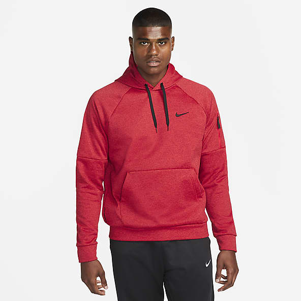 Mens Red Hoodies Pullovers. Nike